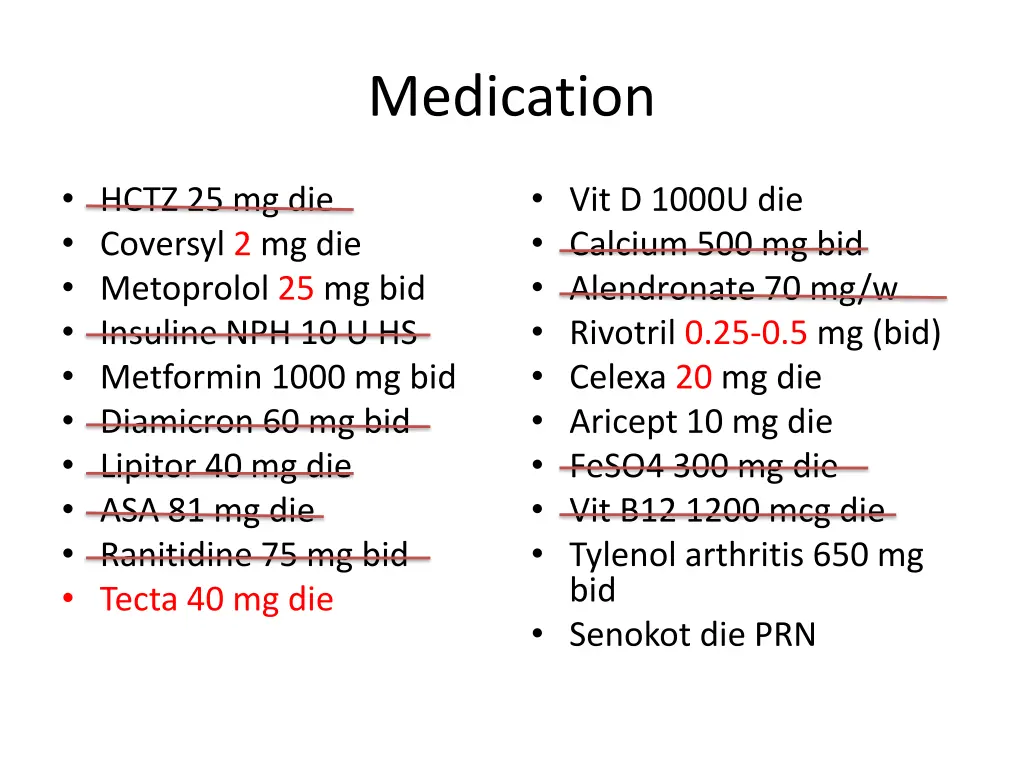 medication