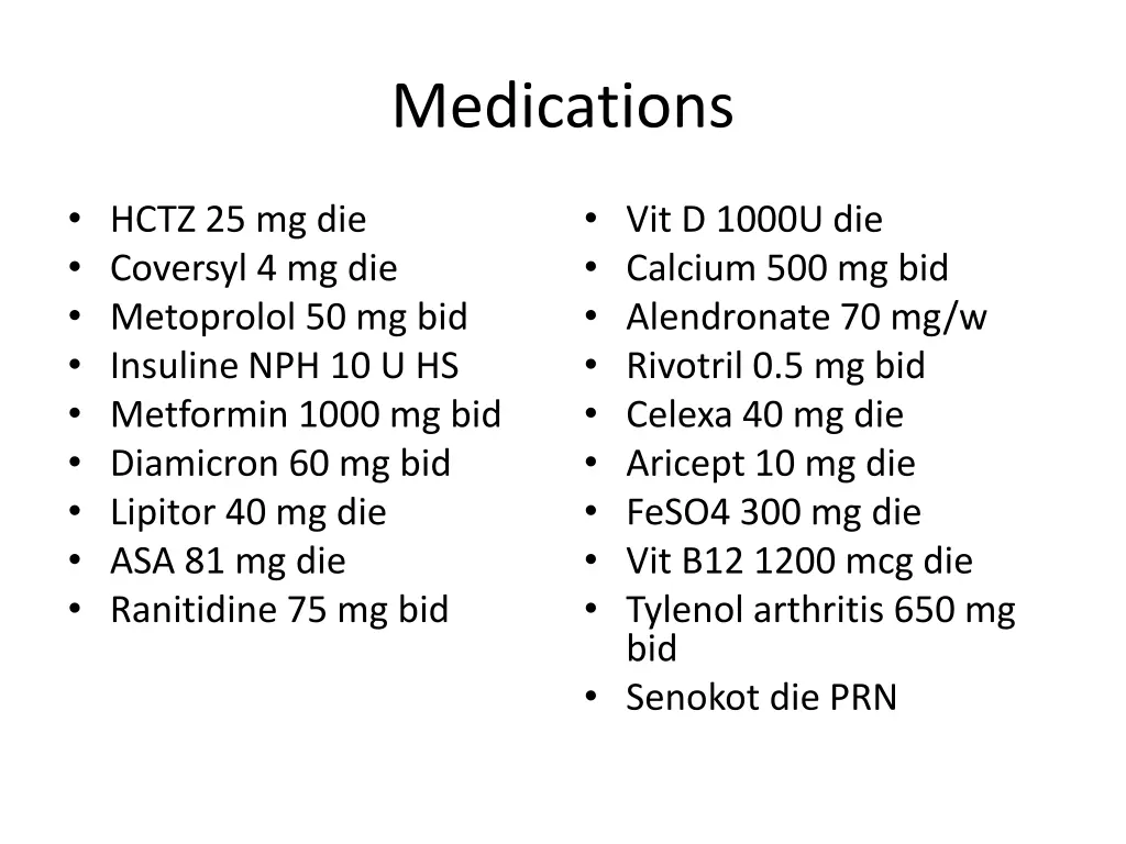 medications