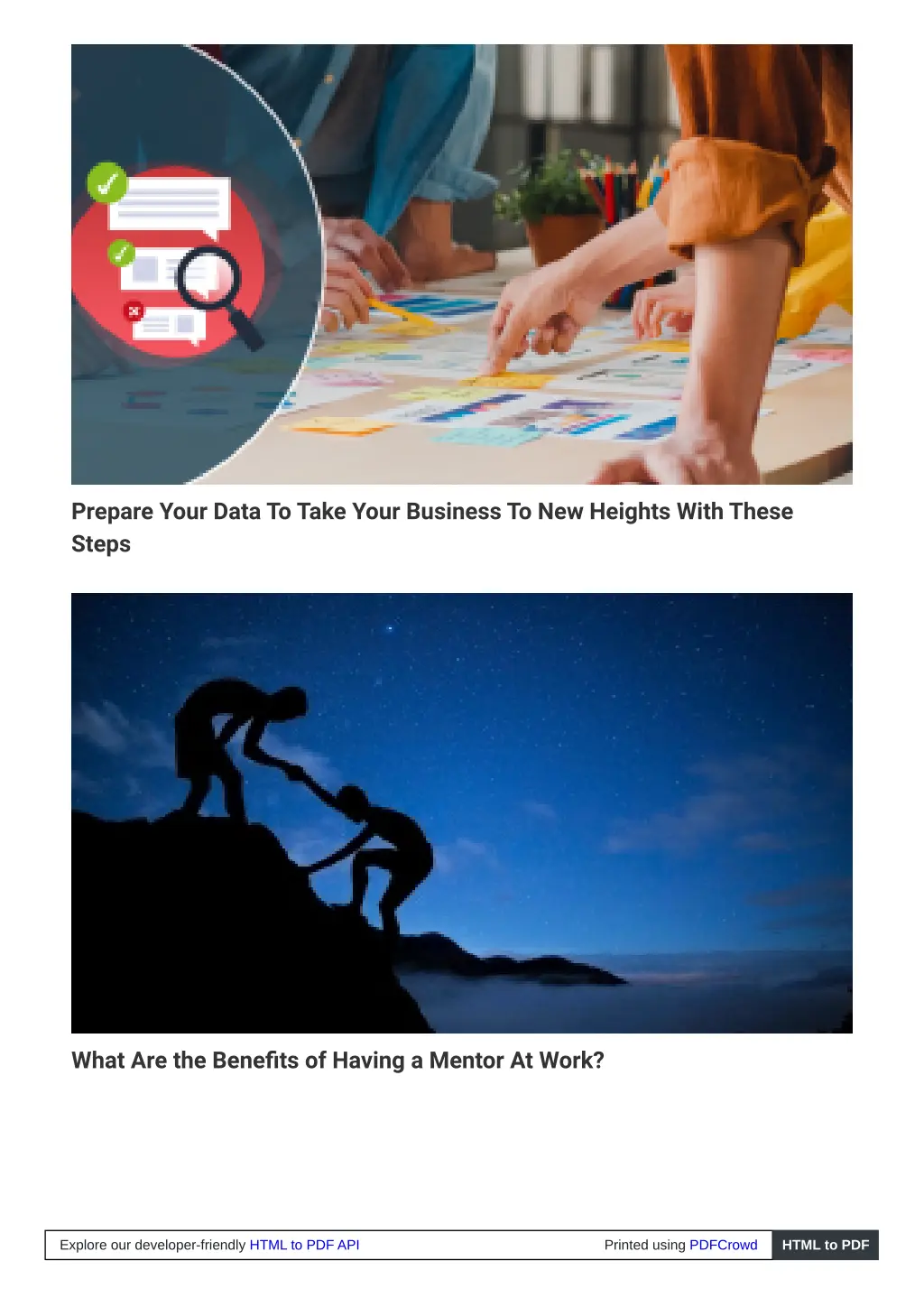 prepare your data to take your business