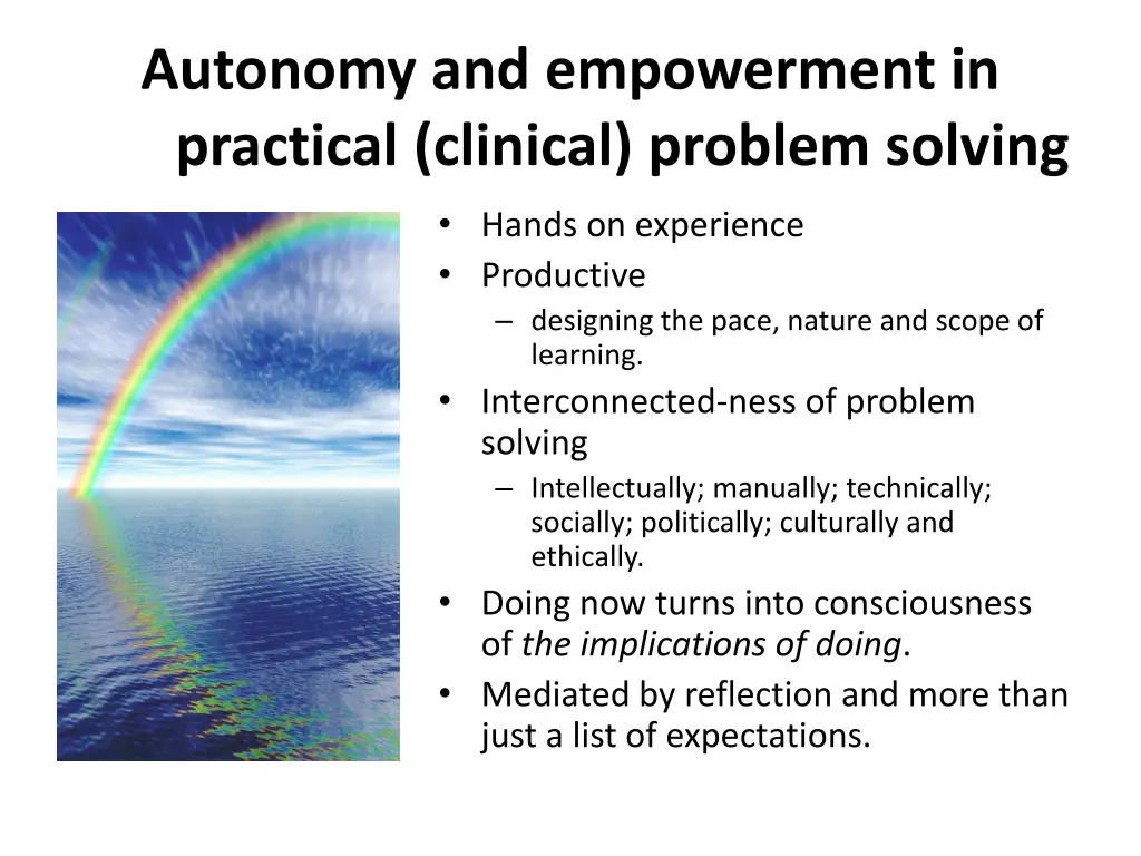 autonomy and empowerment in practical clinical