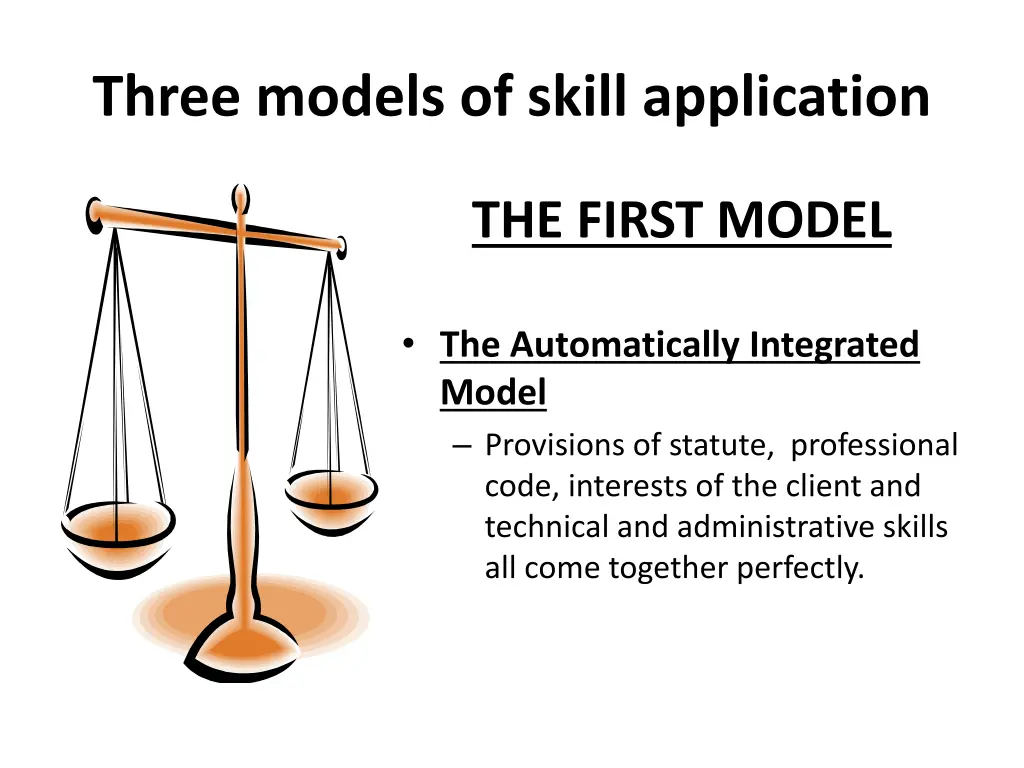 three models of skill application