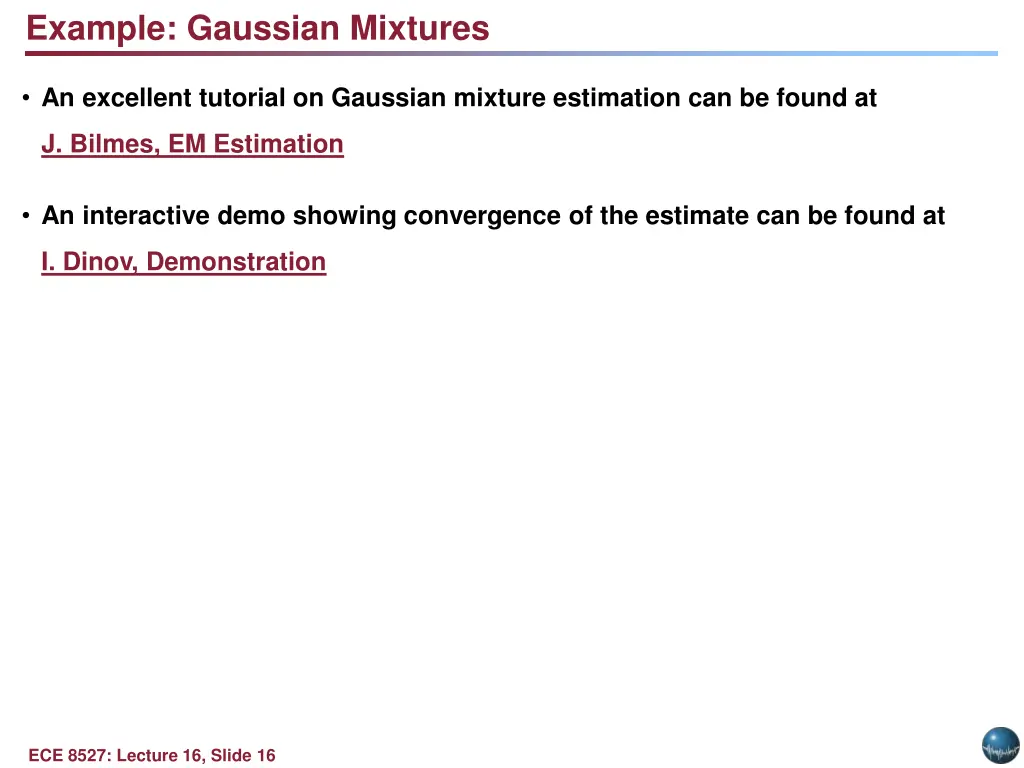 example gaussian mixtures