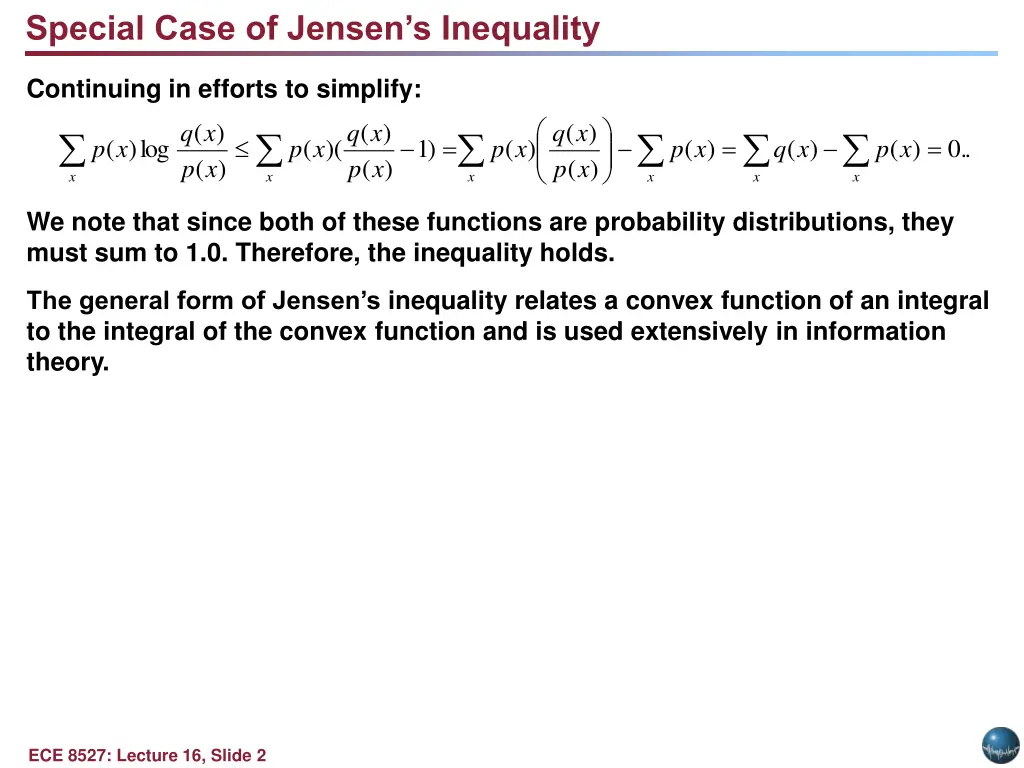 special case of jensen s inequality 1