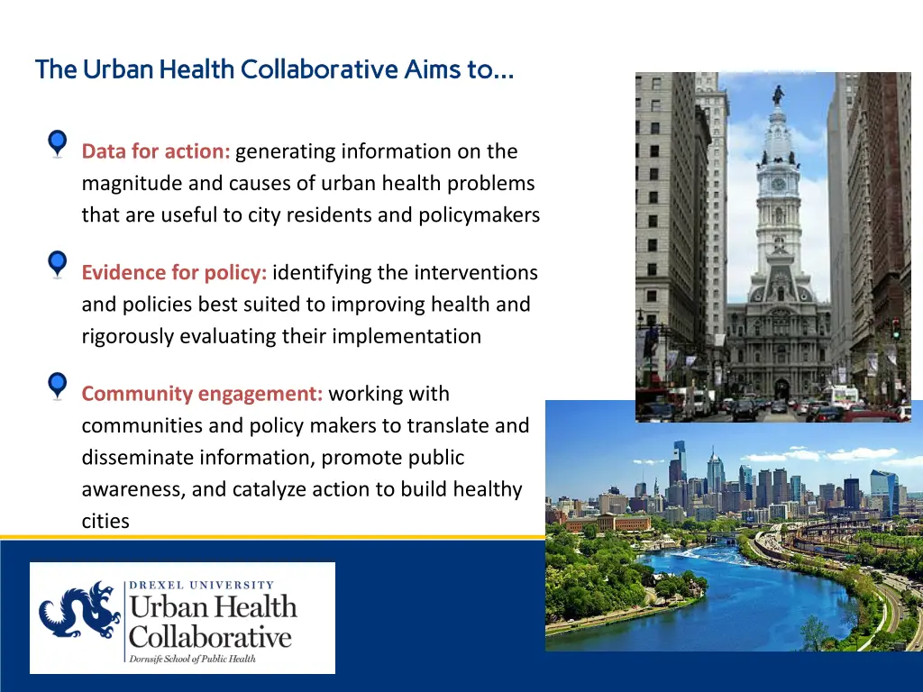 the urban health collaborative aims to the urban