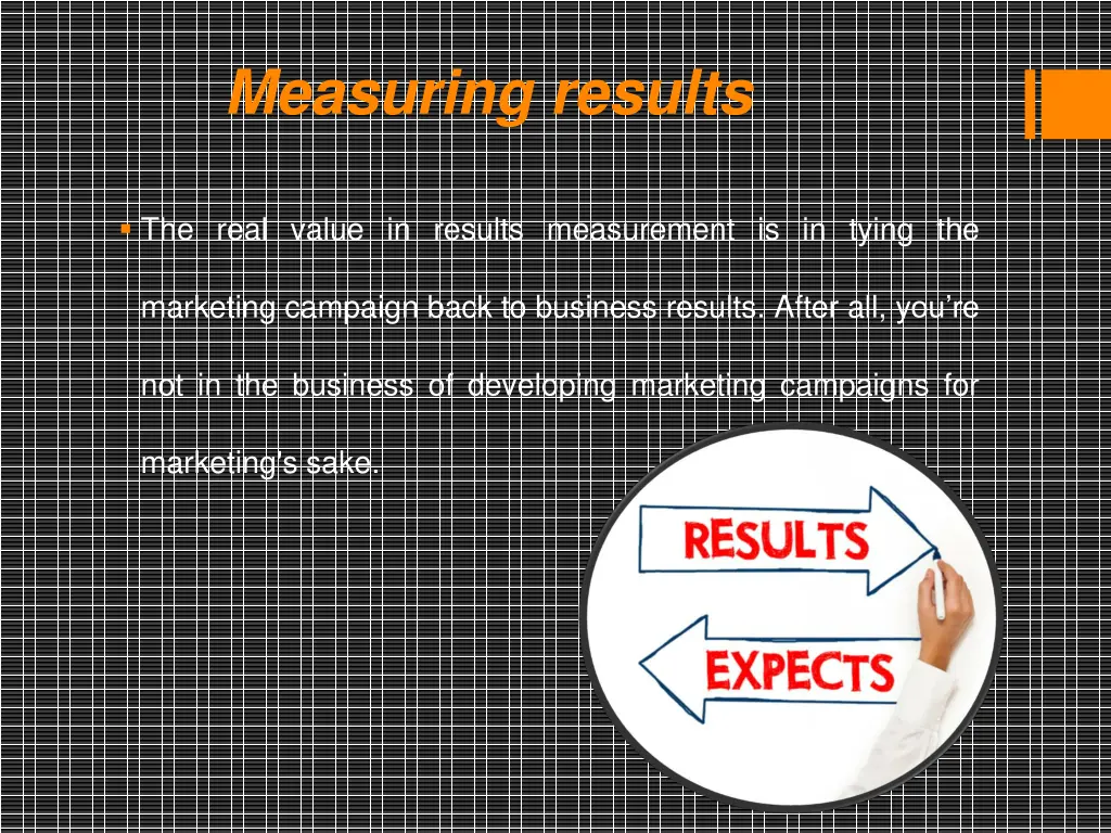 measuring results