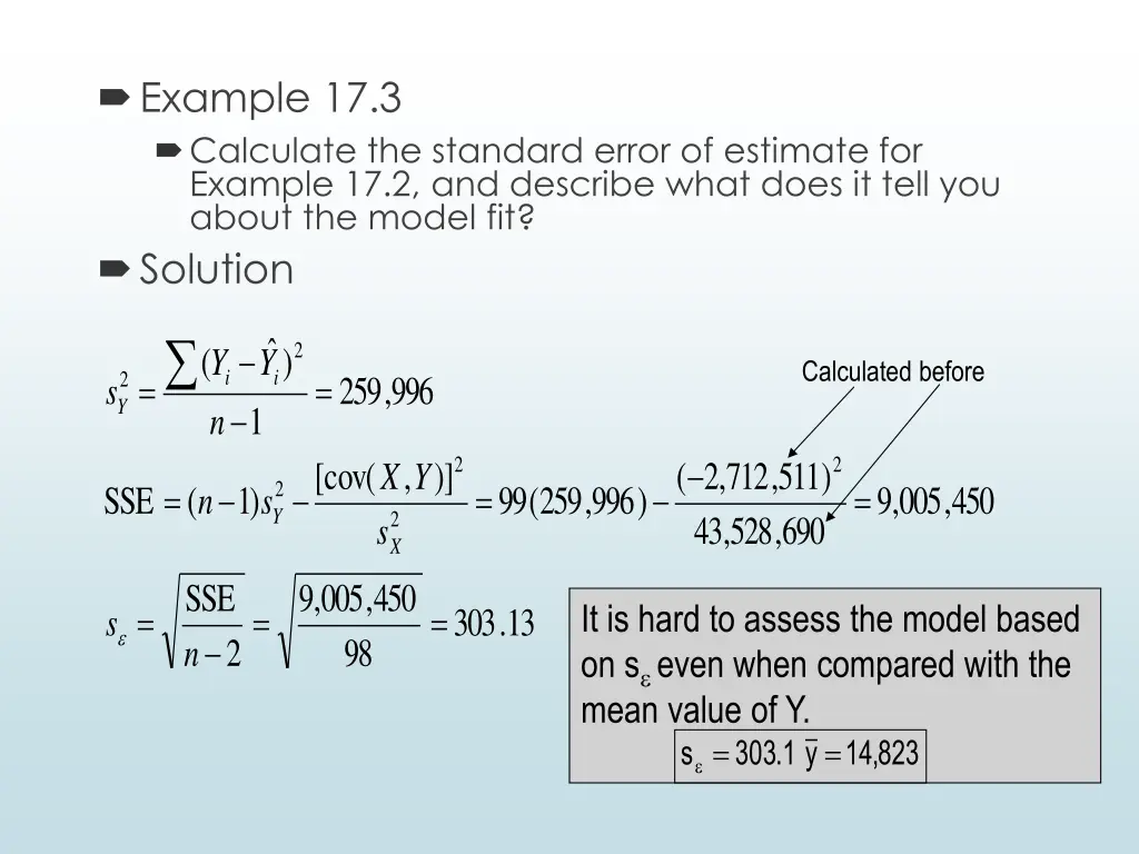 example 17 3 calculate the standard error