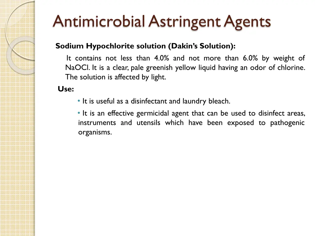 antimicrobial astringent agents 1