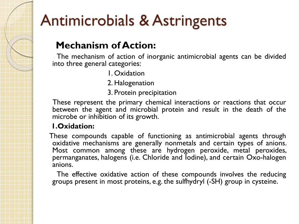 antimicrobials astringents 1