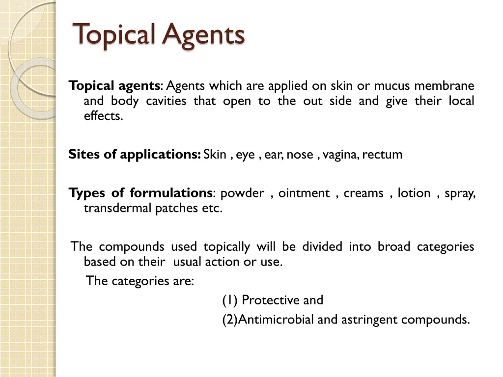 topical agents 1