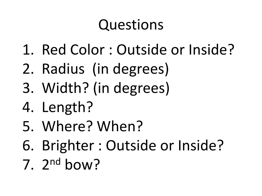 questions