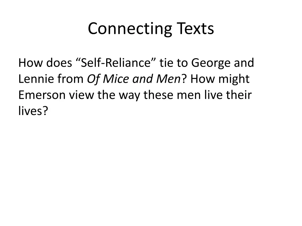 connecting texts
