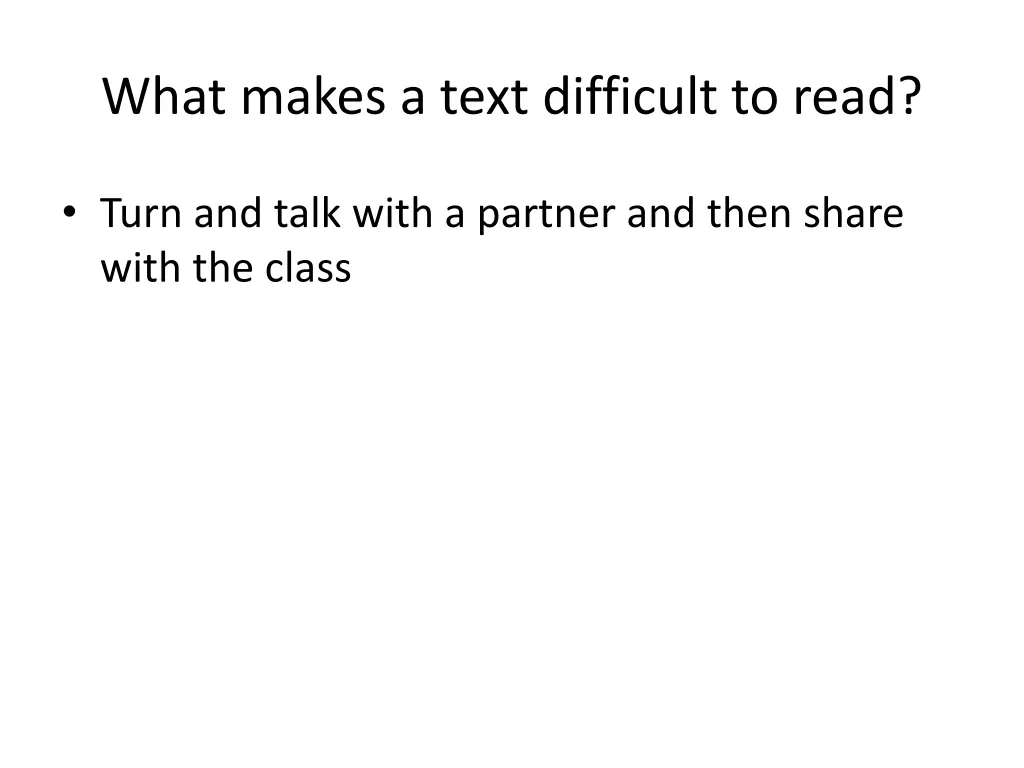 what makes a text difficult to read