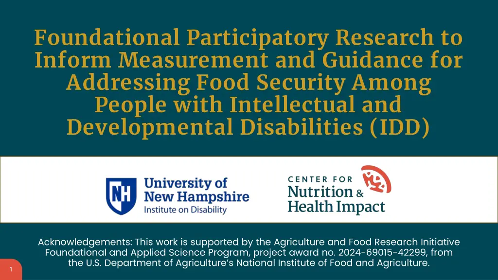 foundational participatory research to inform
