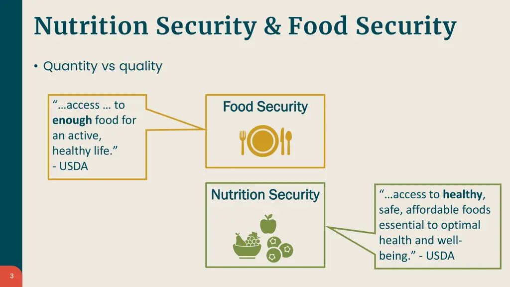 nutrition security food security