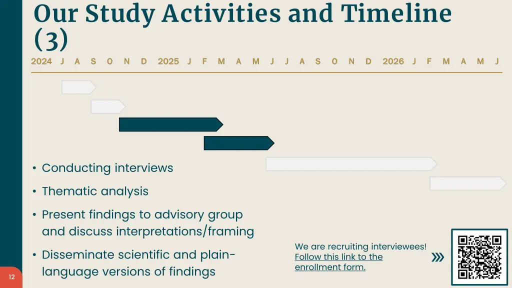 our study activities and timeline 3