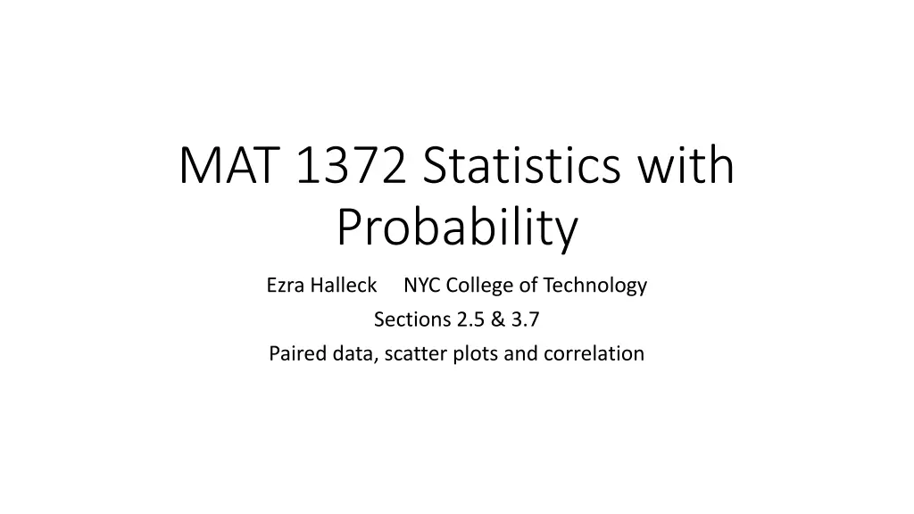 mat 1372 statistics with probability