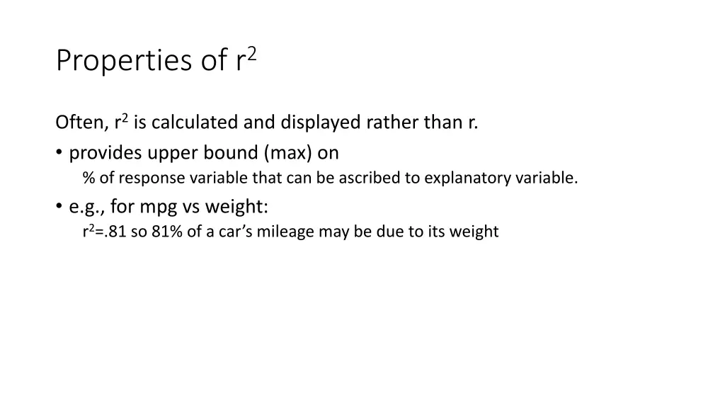 properties of r 2