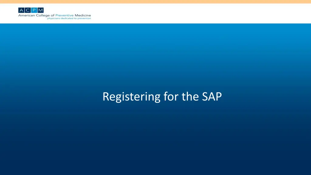 registering for the sap