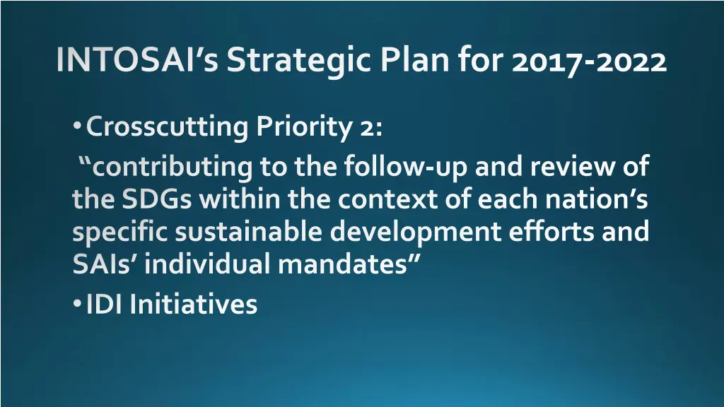 intosai s strategic plan for 2017 2022