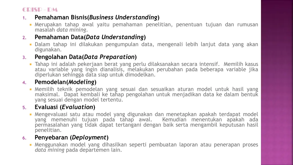 crisp dm 1 pemahaman bisnis business