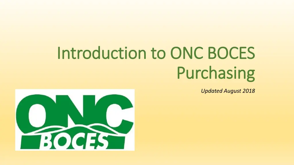 introduction to onc boces introduction