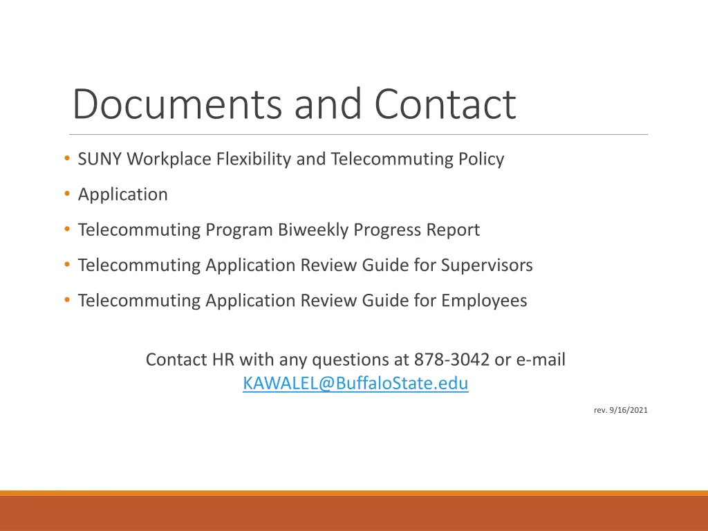documents and contact