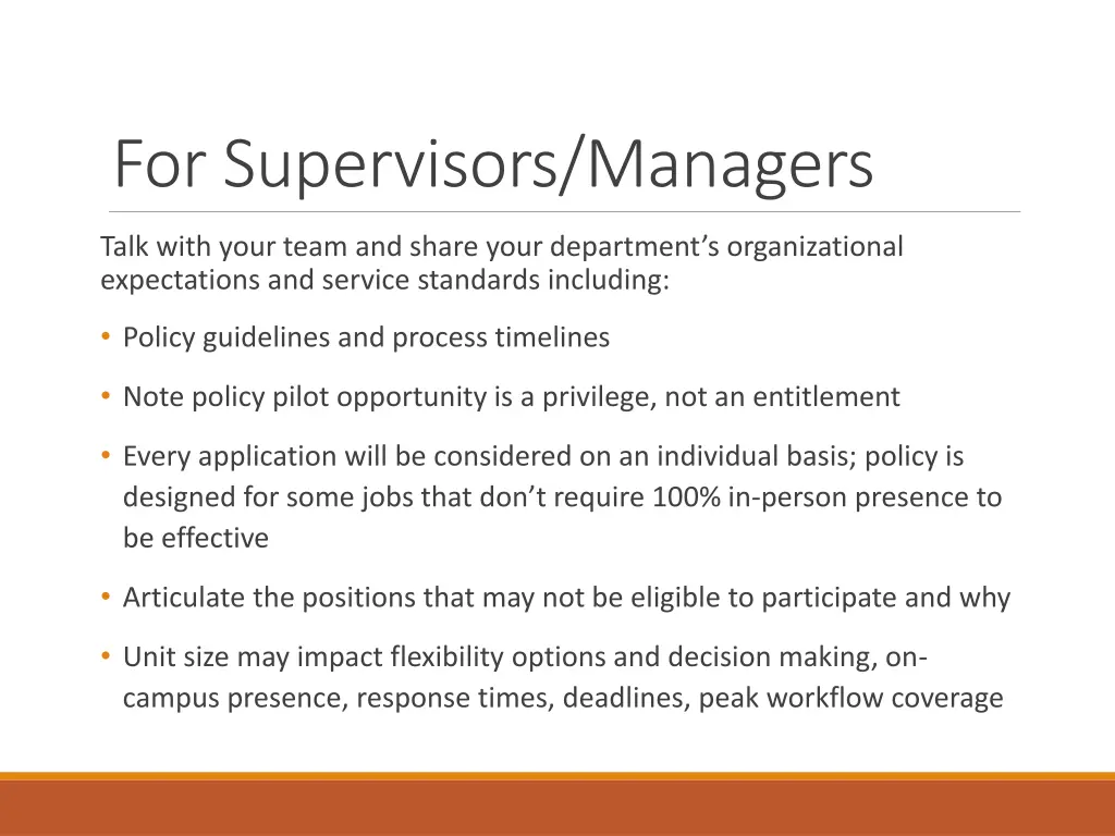 for supervisors managers