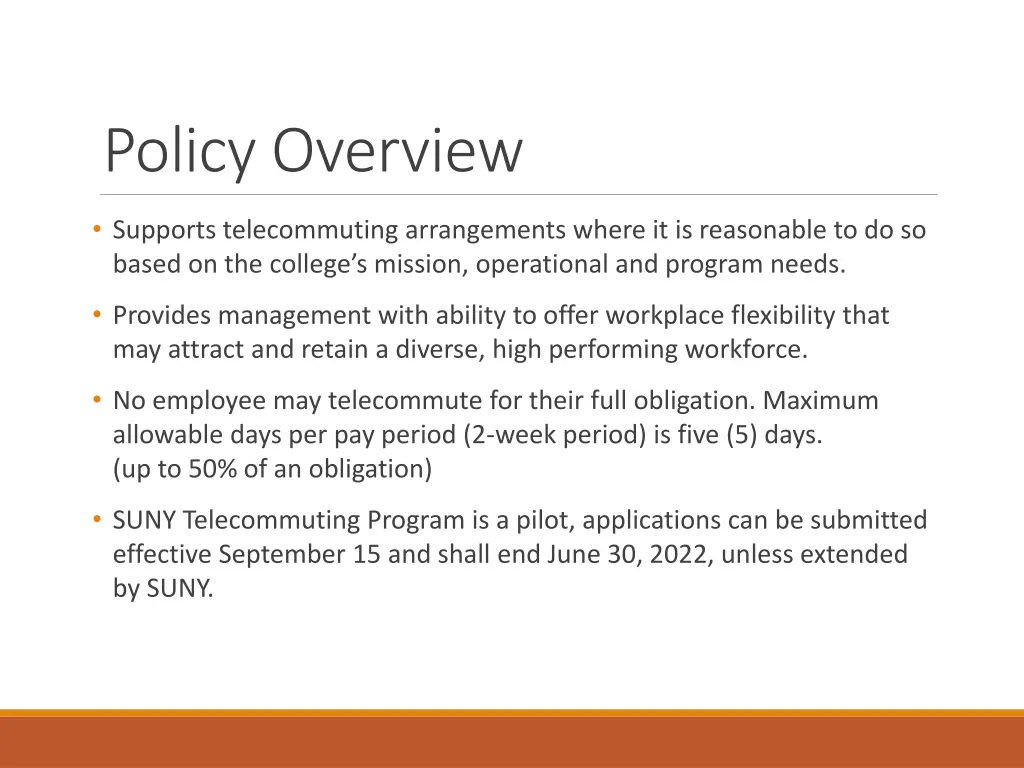 policy overview