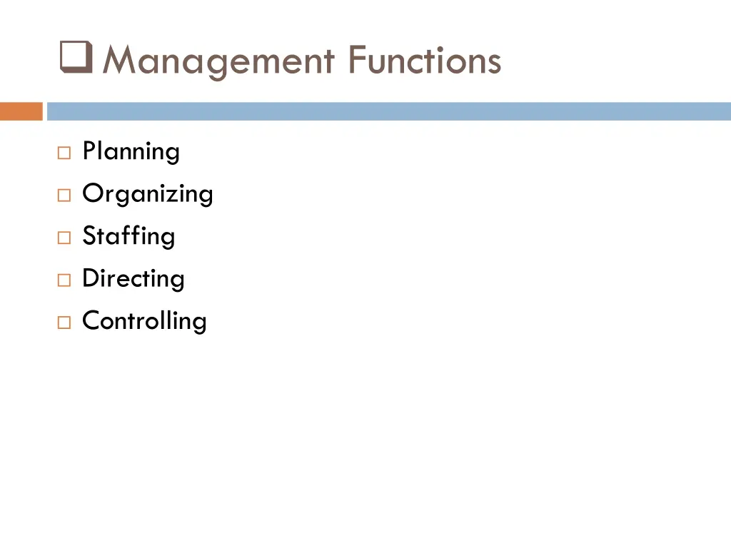 management functions
