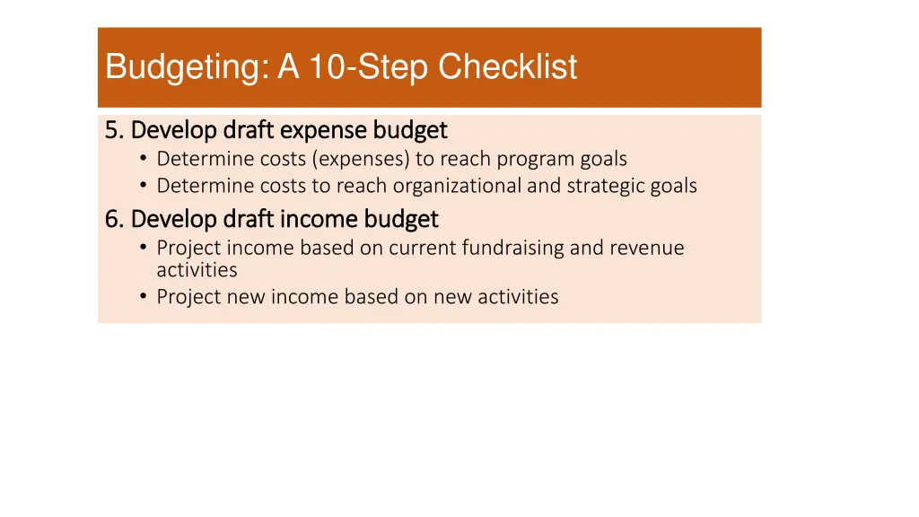 budgeting a 10 step checklist 3