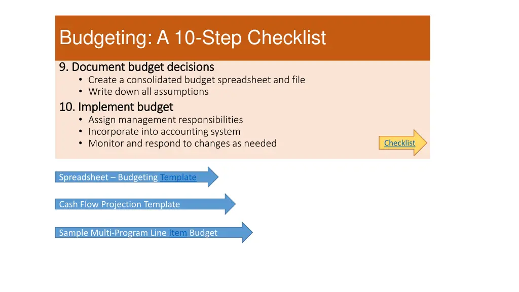 budgeting a 10 step checklist 5