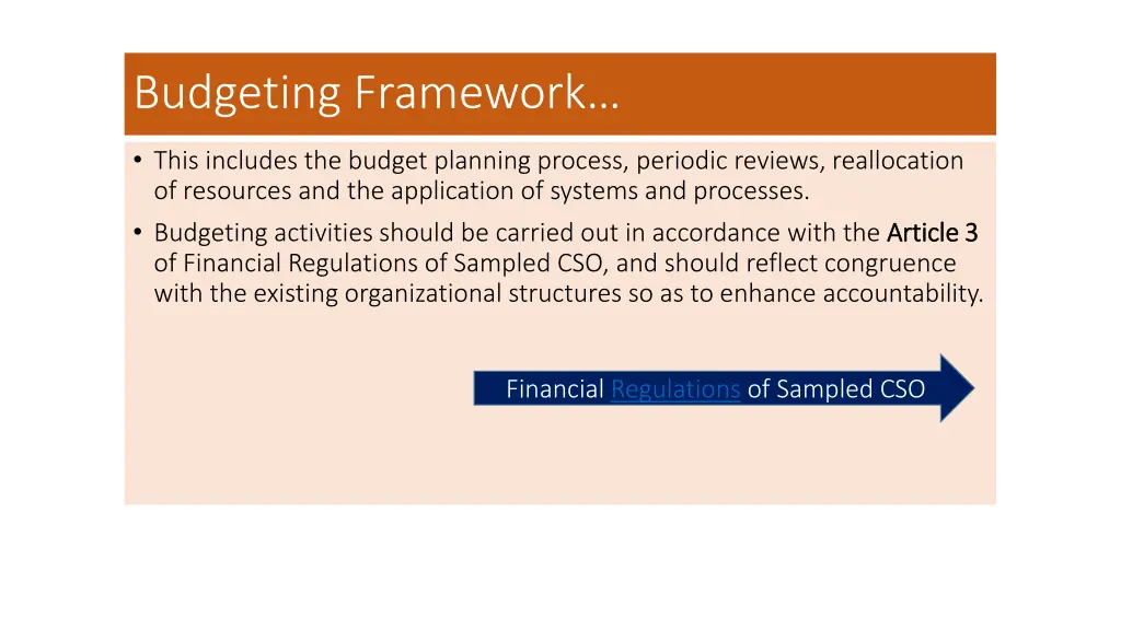 budgeting framework 2