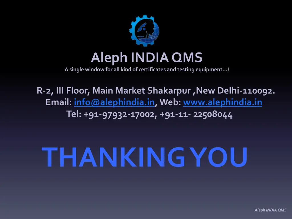 aleph india qms a single window for all kind 1