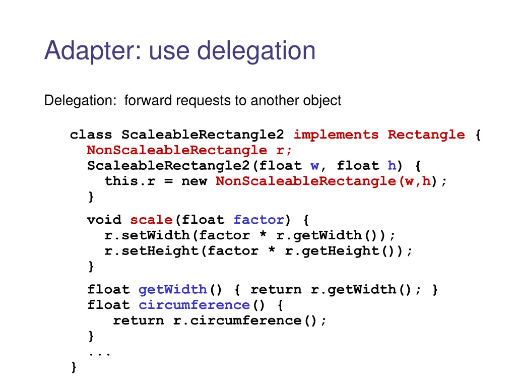 adapter use delegation