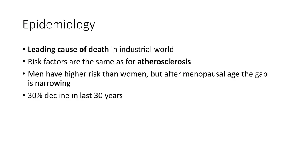 epidemiology