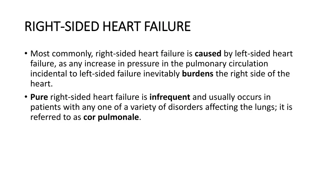 right right sided heart failure sided heart