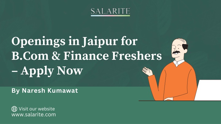 openings in jaipur for b com finance freshers