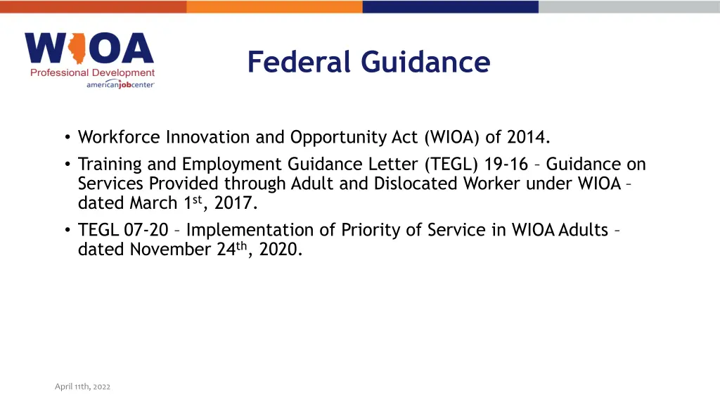 federal guidance