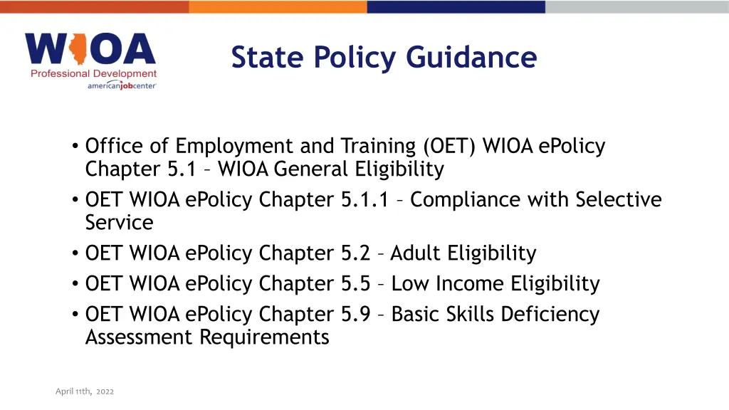 state policy guidance