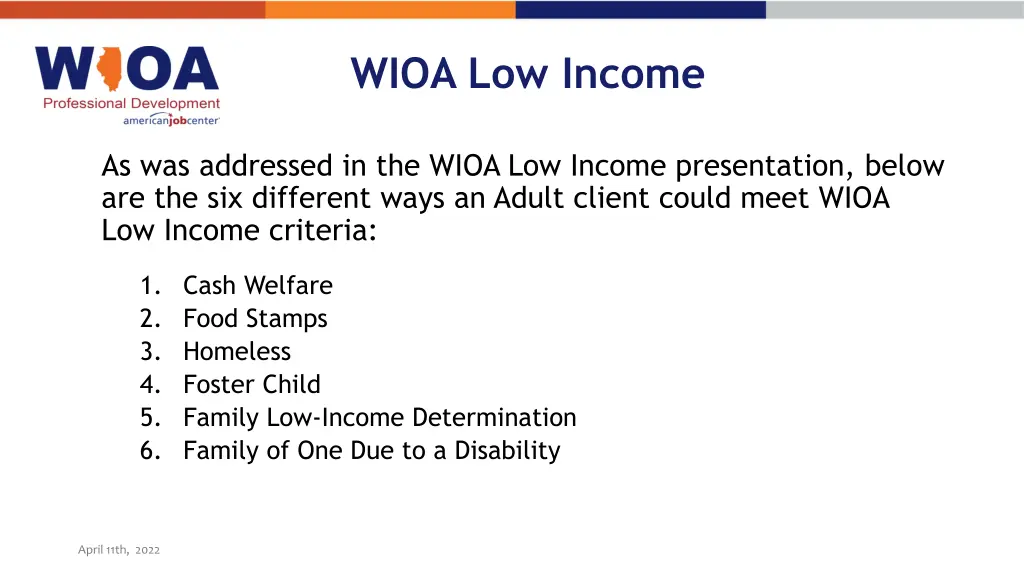 wioa low income