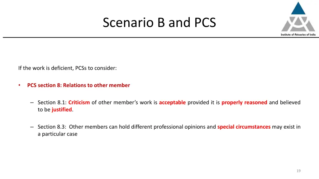 scenario b and pcs 1