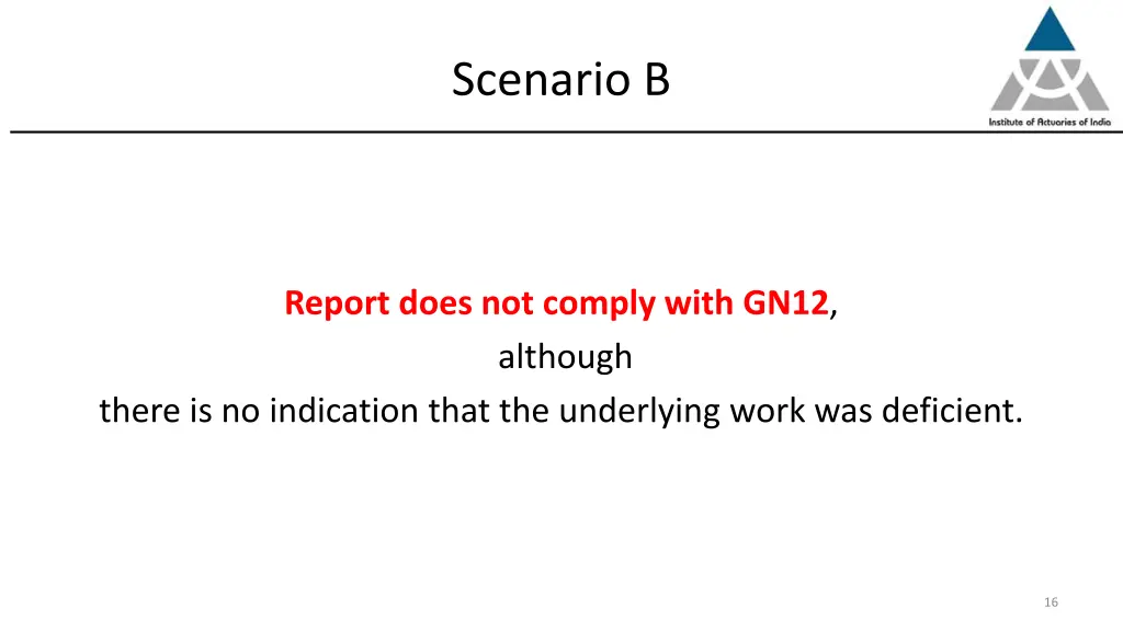 scenario b