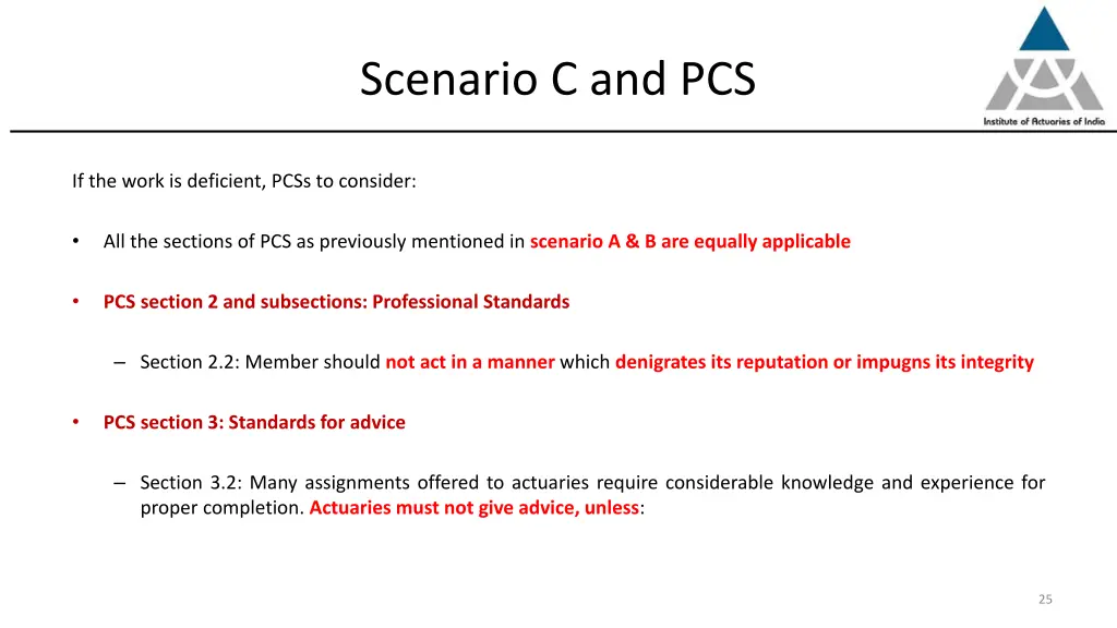 scenario c and pcs