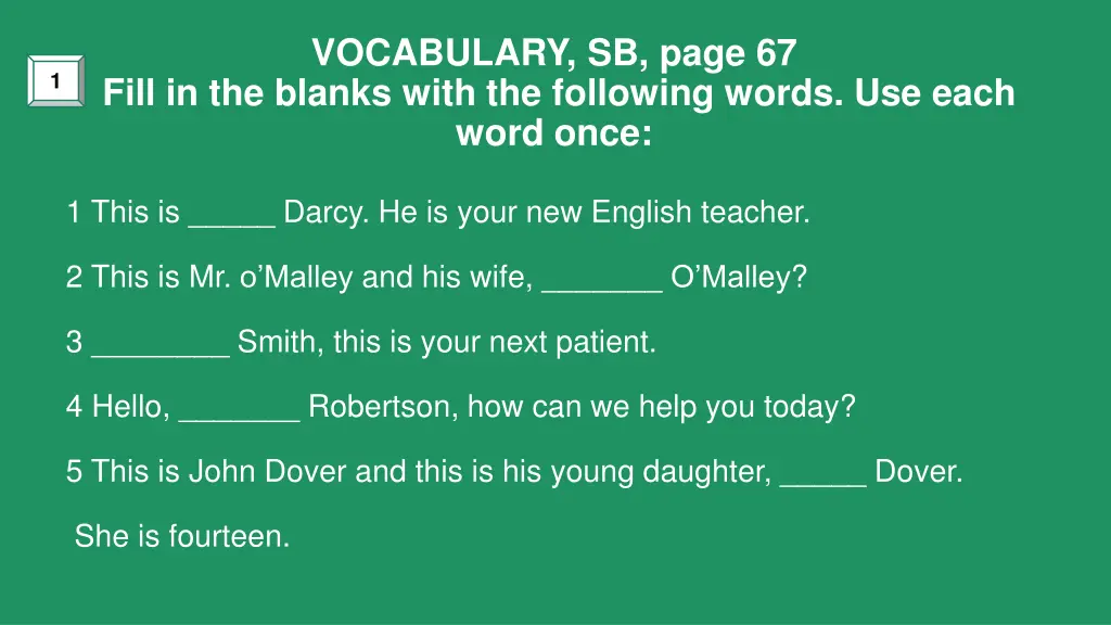 vocabulary sb page 67 fill in the blanks with