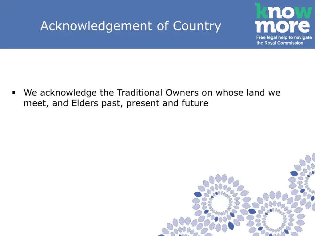 acknowledgement of country