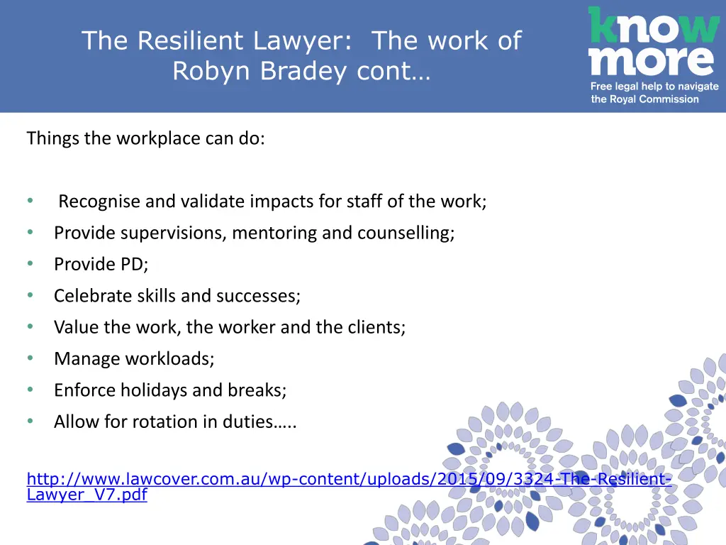 the resilient lawyer the work of robyn bradey cont