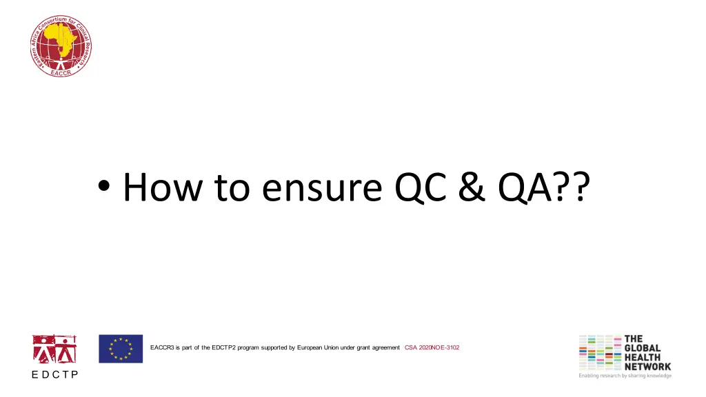 how to ensure qc qa