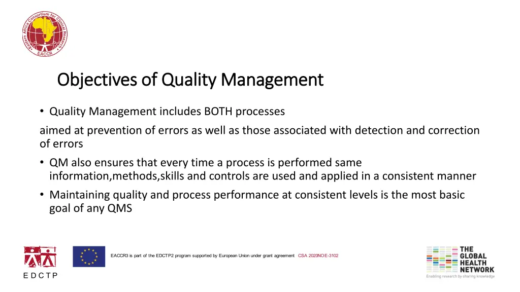 objectives of quality management objectives