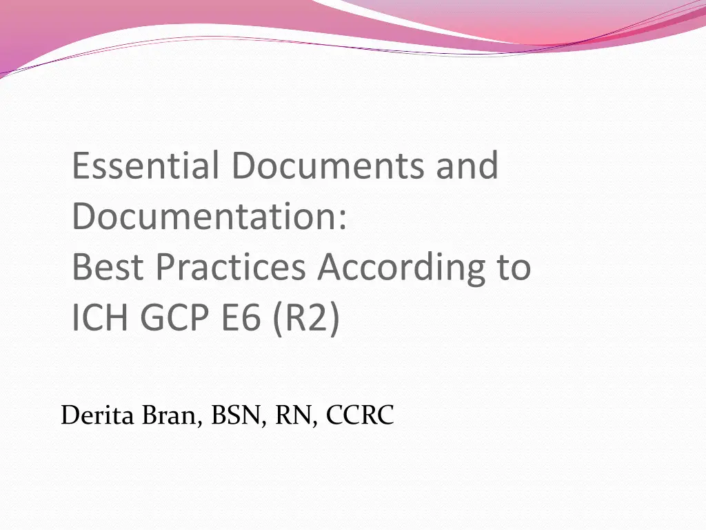 essential documents and documentation best