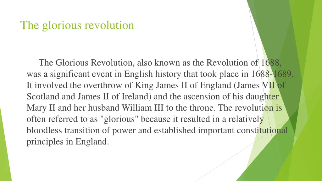 the glorious revolution